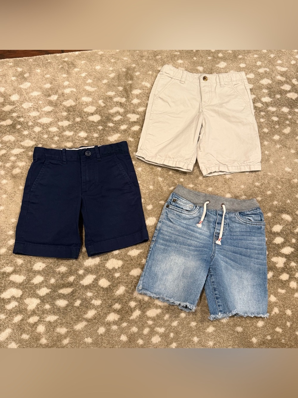Boys' Shorts Bundle (3) - Navy, Khaki & Light Denim. Size 5